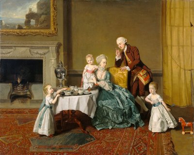 John, Fourteenth Lord Willoughby de Broke, and his Family by Johan Joseph Zoffany
